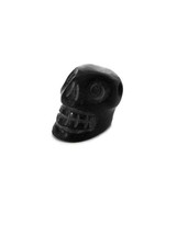 Hand Carved Black Soapstone Skull Pendant Unisex - £19.81 GBP