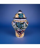 Talavera Perez Pottery Jar 6.5&quot; Ginger Jar Hand Painted Pottery Pue Mexico - $373.67 MXN