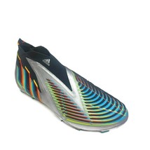 Adidas Predator Edge+ FG Firm Ground Soccer Shoes Mens 13 Metallic Silver Black - £143.78 GBP