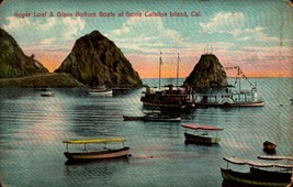 Vintage POSTCARD-SUGAR Loaf &amp; Glass Bottom Boats, Santa Catalina Island, Ca BK52 - £4.74 GBP