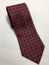 Christian Dior Monsieur Men&#39;s Red/Yellow Business Tie Pattern Imported Fabric - £22.28 GBP