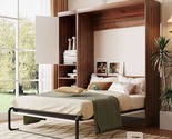 Full Size Murphy Bed With Storage Cabinet, Wall-Bed W/ 2 Drawers, Platfo... - £1,465.26 GBP