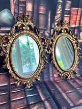 Pair of Vintage Rococo Style Ornate Wall Mirrors Gilt Hollywood Regency ... - $5,400.95 MXN