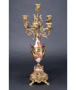 Imperial Franz Hermle Brevettato Brass Marble Gilt Mounted Seven Arm Can... - £394.51 GBP