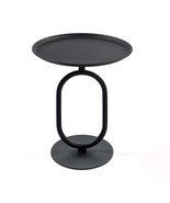 Small Modern Metal Lantern End Table - Round Side Accent for Small Spaces - €84,52 EUR