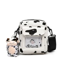Canvas Shoulder Bags for Women Cute Small Bag for Girls Cartoon Mini Bag with a  - £20.46 GBP