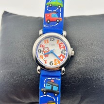 D&amp;S Silver Tone Vehicle Theme Blue Band 27mm Kids Watch - $274.82 MXN