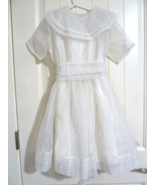 Vintage 50s Organza Girls Party Dress w Taffeta slip Big bow in Back Bea... - $752.48 MXN