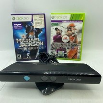 Microsoft Xbox 360 Kinect Sensor Bar Model 1414 &amp; Two Games TESTED - £18.68 GBP
