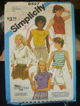 Simplicity 6457 Misses Set of Pullover Tops Pattern - Size 16/18/20 Bust 38-42 - £9.06 GBP