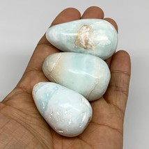 159.9g, 1.7&quot;-2&quot;, 3pcs, Caribbean Calcite Egg Polished @Afghanistan, B33686 - £31.06 GBP