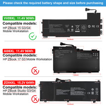 Battery For Hp Zbook 15 G3 G4 Series Vv09Xl 808452-001 Hstnn-Db7D Vv09090Xl - £38.03 GBP
