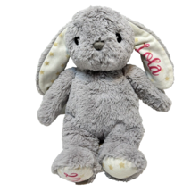 Cloud B Plush Lola Gray Rabbit Bunny Stuffed Animal Lovey Embroidery Eyes 12&quot; - £9.35 GBP