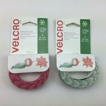20&#39; Red Green Striped 3/4&quot; Official Velcro Holiday Wrap Garland Christma... - £19.86 GBP