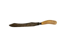 Antique Stag Handle Knife Steel Blade Antler Grip Carving Knife  - £30.50 GBP