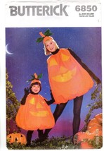 Butterick 6850 Pumpkin Jack-o-Lantern Halloween Costume Child 2-6x &amp; Misses 8-20 - £9.80 GBP