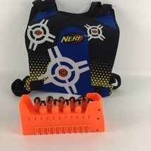 Nerf Dart Tag Blue Team Vest Soft Darts Ammunition Clip Ammo Holder Lot Hasbro - £23.26 GBP