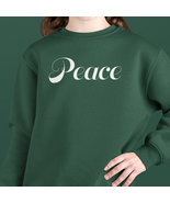 Kids&#39; Crewneck Sweatshirt &quot;Peace&quot; White Font - $29.99