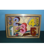 RARE Vtg. Fisher Price #2715 Numbers Pick Up &#39;N Peek Wooden Puzzle NEAR ... - £22.70 GBP