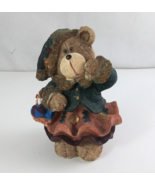 Jubilee Giftware Christmas Teddy Bear Girl Carrying Basket 5.5&quot; Figurine - $180.76 MXN