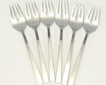 International Evangeline Salad Forks 1847 Rogers 6 1/4" Stainless Lot of 6 - $23.51