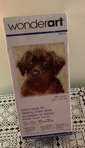 Caron Wonder Art Latch Hook Rug Kit 426173  Chocolate Lab Dog Pillow 12 x 12 In - £9.57 GBP