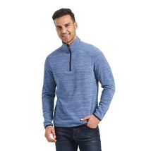 Avalanche Men&#39;s Quarter Zip Stand Up Collar Pullover, BLUE, M - £19.82 GBP