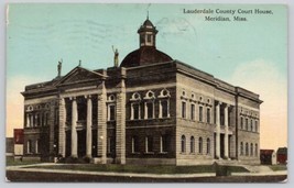 Postcard Lauderdale County Court House Meridian Mississippi ca.1912 - £3.66 GBP