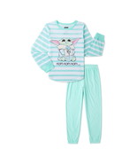 Star Wars Baby Yoda Girls Long Sleeve Top/Pants 2-Piece Pajama Set Size ... - $27.77 CAD