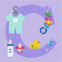 Pepita Needlepoint Canvas: Letter C Baby, 8&quot; x 8&quot; - £40.22 GBP+