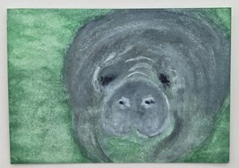 ACEO Original Art Acrylic Manatee Painting - $7.02 CAD