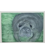 ACEO Original Art Acrylic Manatee Painting - €4,29 EUR