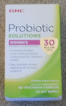GNC Women&#39;s Probiotic Solutions 30 Billion CFU&#39;S 60 Vegetarian Capsules - $12.82