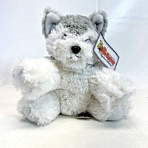 The Bear Factory 2001 Plush Wolf Husky Dog Stuffed Animal 9” Gray White With Tag - $11.87