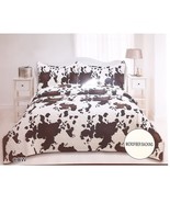 Western Bedding Set Cow Print Quilted Bedspread 3-PC set Cowboys Western... - £56.66 GBP+
