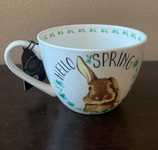 PORTOBELLO by Design Bunny Rabbit Floral Spring Coffee Tea CUP MUG - £15.76 GBP