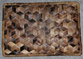 Wood Woven Placemat 19x13 Tabletop Protector Breakfast Lunch Dinner Deco... - $7.99