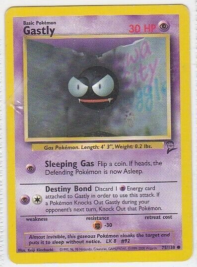 Primary image for M) Pokemon Nintendo GAMEFREAK Collector Trading Card Gastly 75/130 30HP