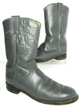 Justin Boots Women&#39;s 7.5B Western Cowboy Gray Leather &quot;L3056&quot; Made In USA - £31.94 GBP