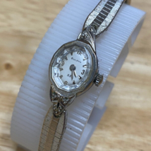VTG Bulova Lady 23J 10k RGP 3 Real Diamonds Cocktail Hand-Wind Mechanical Watch - £58.92 GBP