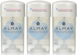 Almay Sensitive Skin Clear Gel Anti-Perspirant Deodorant Fragrance Free, 2.25 3x - £8.81 GBP