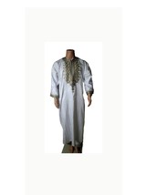 Genuine Handmade Tuareg White Boubou With Pant, African Tuareg Men kafta... - £235.11 GBP