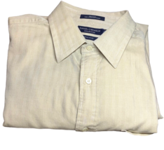 Daniel Cremieux Denis Shirt Mens Size 17 (35) 100% Cotton Beige Chambray - $10.50