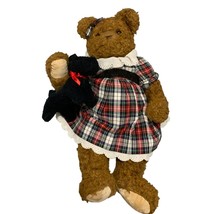 Douglas Cuddle Toys Curly Teddy Bear Plush Stuffed Animal Toy holding Black Scot - £15.59 GBP