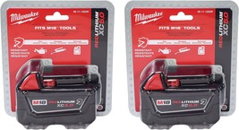 Battery Pack Of Two Milwaukee 48-11-1850R M18 18V 5Ah Xc Extended, 1850Rx2). - £140.17 GBP