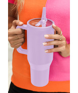 Orchid Petal Frosted Stainless Handle Large Vacuum Cup with Straw 40oz - $29.72