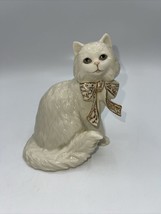 Lenox - Ivory White Cat Sculpture Figurine - &quot;Sitting Pretty&quot;  5.5” Tall - £16.03 GBP