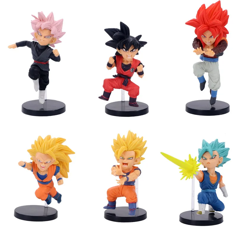 8-10cm 6pcs/set Dragon Ball Z Son Goku Vegeta Anime Action Figure PVC toys - £22.31 GBP