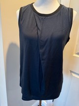 Helmut Lang Navy Black Trim Sleeveless Top Sz M Nwot - £58.85 GBP