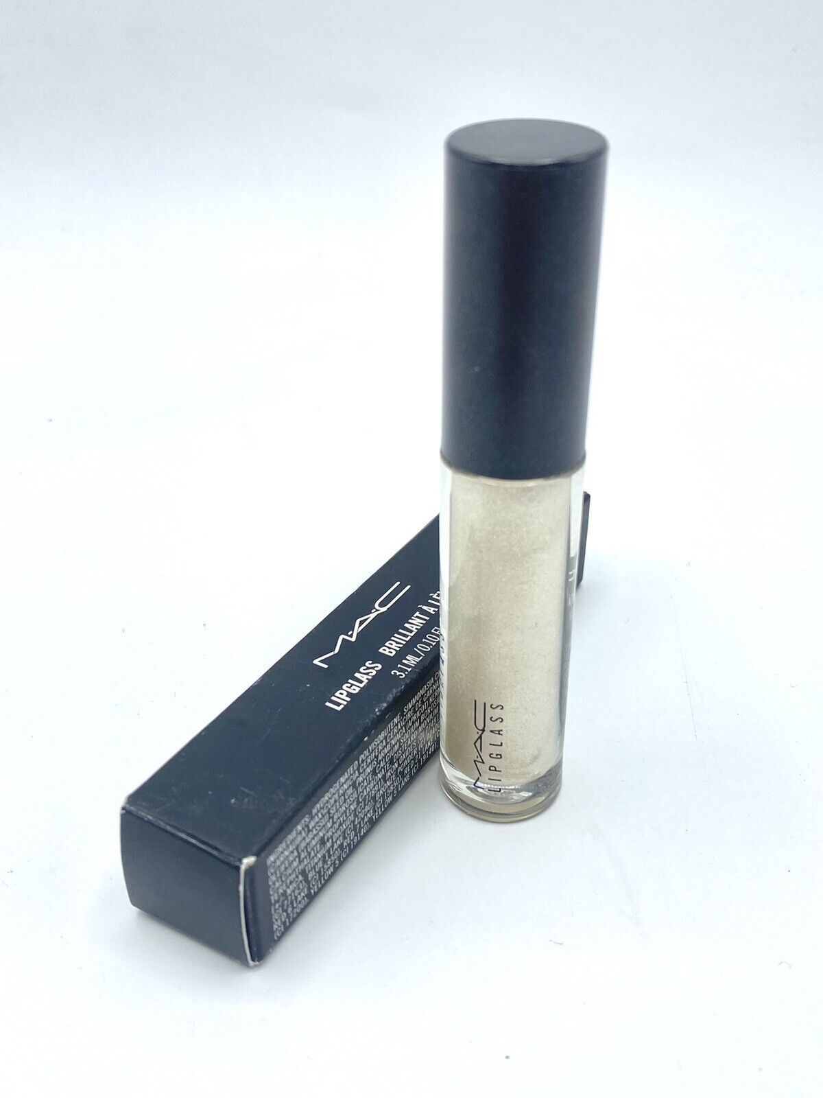 MAC Cosmetics Lipglass “Lustrewhite” 0.10oz Pearl White Lip Gloss Discontinued - $24.99